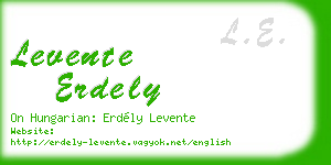 levente erdely business card